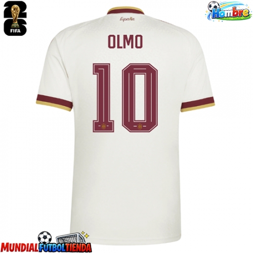 Camiseta España Dani Olmo #10 Segunda Equipación Replica Mundial 2026 mangas cortas